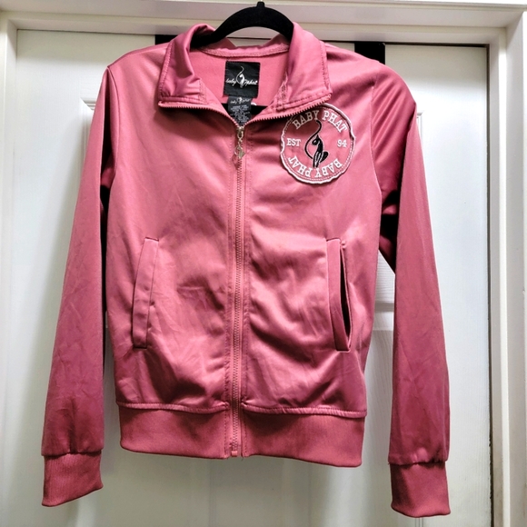 π Vintage Baby Phat Satin Pink Full-Zip Track Jacket β Size Small | Y2K Hip Hop - Picture 1 of 7